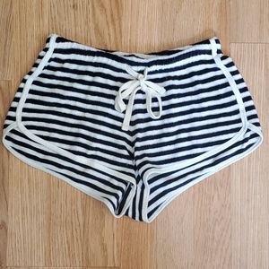 Sundry striped terry dolphin short shorts, sz 1 XS